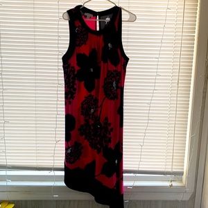 London times pink and black floral dress size 18